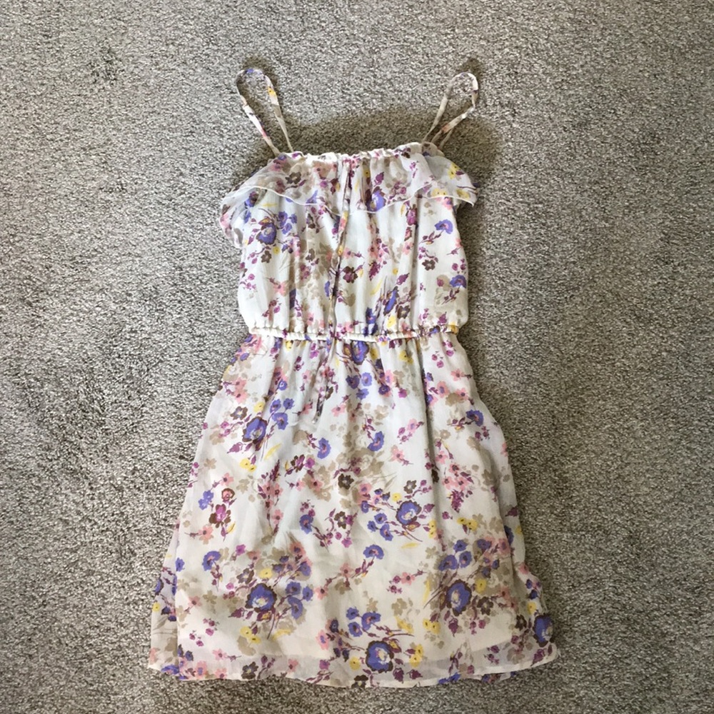 Beige floral dress